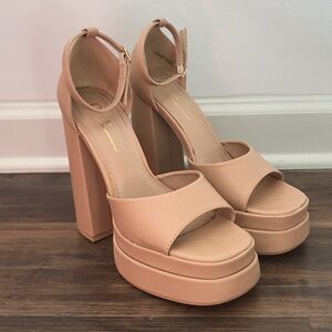 Chic Nude Platform Heels